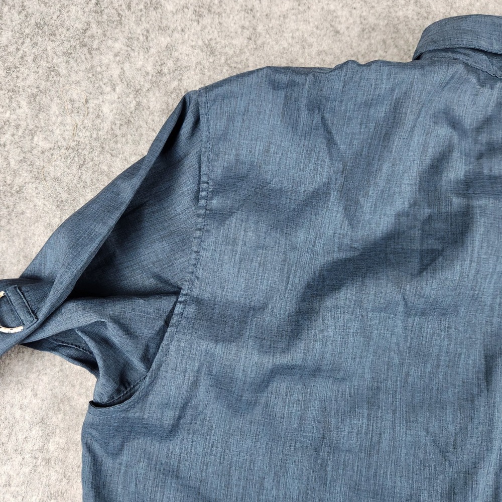 Magellan Gear Fishing Shirt Men L Blue Long Sleeve Ventilated Hiking Outdoor - Picture 16 of 16